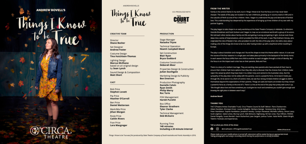 Things I Know to be True digital programme.